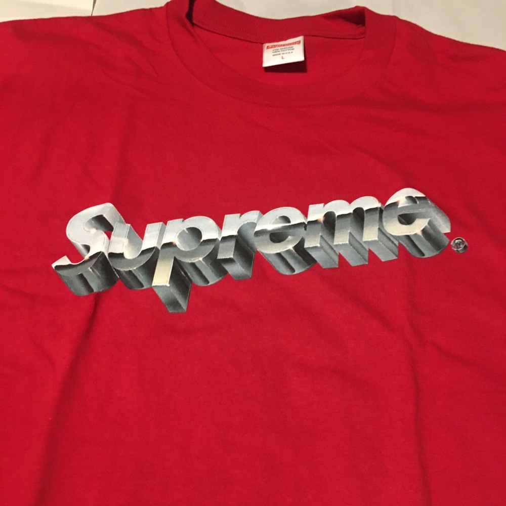Supreme chrome logo tee